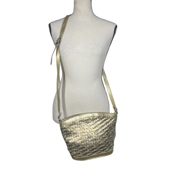 Vintage Handbags - Vintage Gold & Silver Crossbody Bag